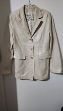Veste blazer cuir  Beige