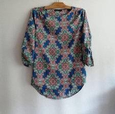 Blouse bleu polyester sans