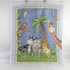 Couverture Pour Bébé Fait Main Vintage Thème Animal/Nuit 33" x 39"