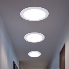 Luxe 3er Ensemble LED Plafonniers Chambres D'Hôtel Encastré Aluminium Blanc