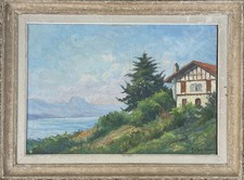 Gaston Moreau Peinture Matin À Beaurivage Biarritz Pays Basque Paysage Rhune