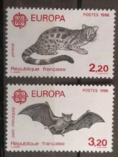 2 TIMBRES FRANCE 1986 CEPT