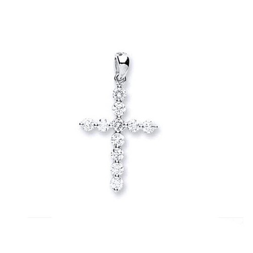 Pendentif croix blanc 18 - pendentif,