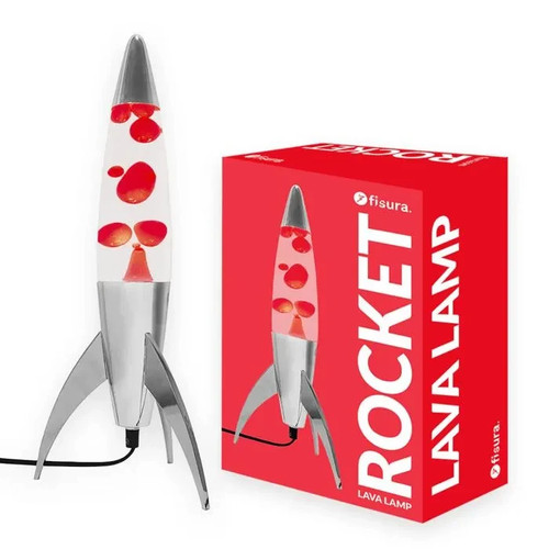 Lampe lave rocket fisura - lampe, rouge
