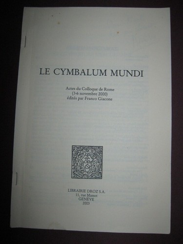Cymbalum mundi actes du - le,