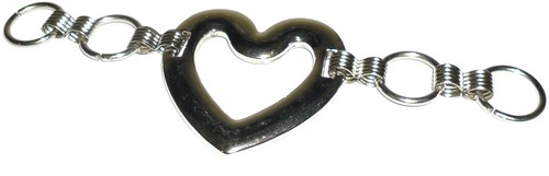 Argent cœur double curseur - argent,