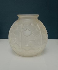 Vase art déco verre dépoli - vase,