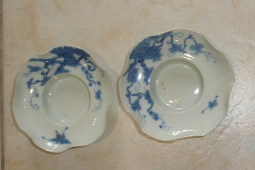 Paire salerons 2 coupelles - de,