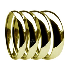 18ct or Jaune Lourd Escarpin Mariage Anneaux GB Hm Bandeau 3mm 4mm 5mm 6mm 750