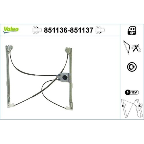 Lève vitre valeo 851136 - valeo,