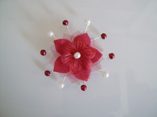 Fleur à coudre/coller Beige