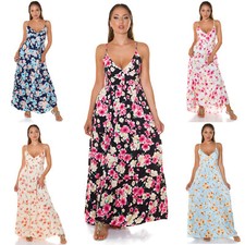 Maxi Robe Longue Femme Évasée Koucla Avec Imprimé Floral 5130.