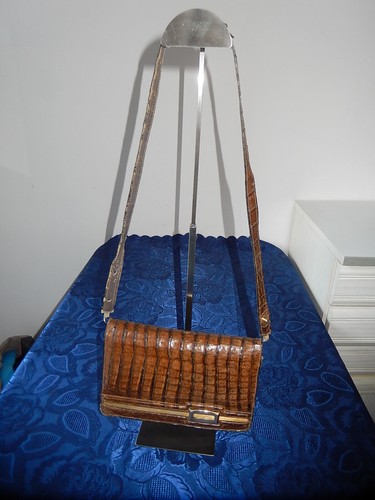 Ancien sac croco marron - ancien,