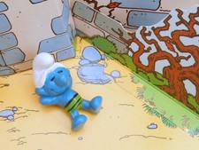 Schtroumpf plage maillot rayé vert noir Smurf pitufo puffi schleich germany