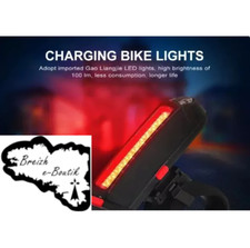 💡Lampe, Lumière Feu  Avant  LED Vélo VTT USB Eclairage Sécurité