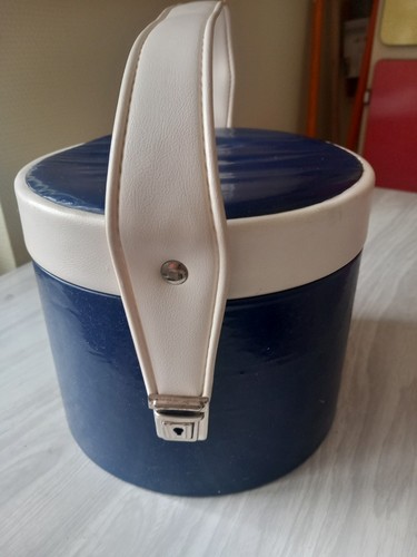 Vanity vintage bleu blanc - vanity,