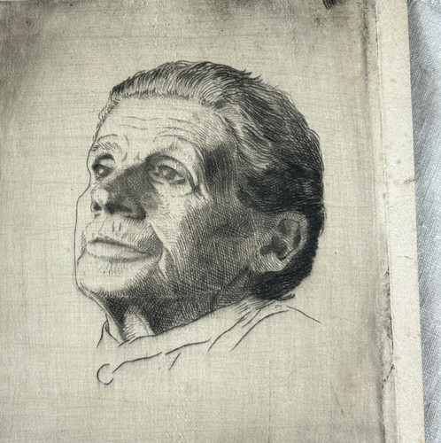 Gravure originale portrait - , de