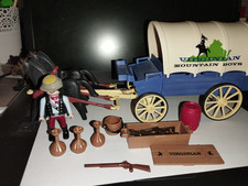 PLAYMOBIL vintage (1994) Chariot Sudiste Et 1 Figurine Rebelle+ Accessoires 