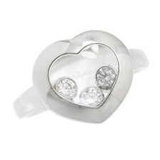 Bague cœur en or blanc 18