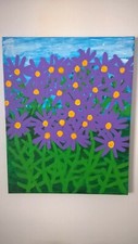 art, Garden,  16in x 20in, acrylic on canvas 2019 sold by artist