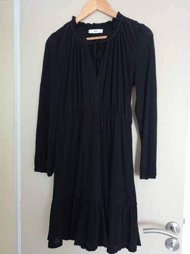Robe courte texturée noire - ,
