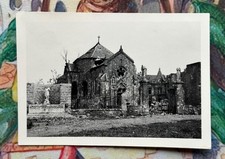 PHOTO WW2 ÉGLISE RAVAGÉ DÉTRUITE BOMBARDEMENT À MARGUT ARDENNES p. STENAY BREUX