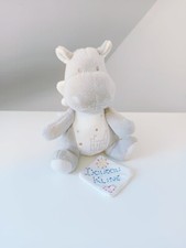 Peluche/Doudou Dragon Gris Ailes Blanc Château Etoile Bleu Orange - Sucre D'orge