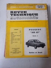 Revue Technique Automobile Peugeot  305 GT série 2 berline et break éd. 84 ETAI