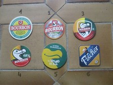  2 SOUS BOCK AU CHOIX TO CHOOSE BIERE(BEER COASTER)DODO FISCHER BOURBON REUNION