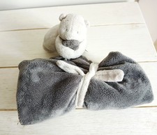 Noukie's doudou gris foncé écru ours tonton couverture noukies