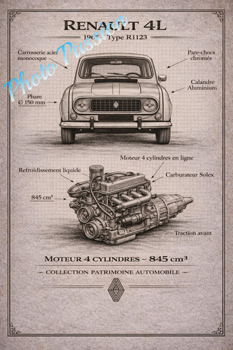 Photo renault 1965 type - 4l,