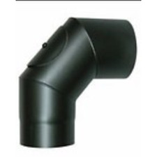 Coude 90° Acier Avec Inspection Ø 12 CM 120 MM Épaisseur 2 MM Couleur Anthracite