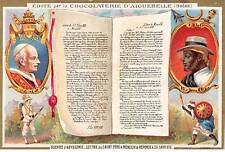 Chromos - COR14009 - Chocolaterie d'Aiguebelle - Guerre d'Abyssinie -Lettre -