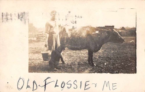 Man with cow milk - man,