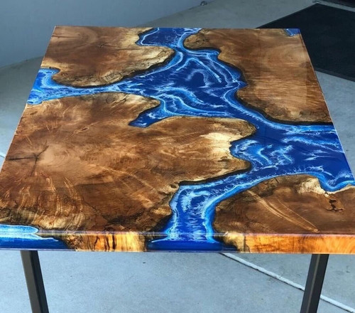 Table rivière résine - rivière, en