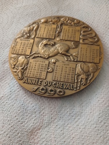 Médaille bronze calendrier - de,