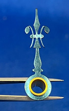 VINTAGE ancienne AIGUILLE des Heures Bleu Fleur de LYS pour Pendule Horloge 35mm