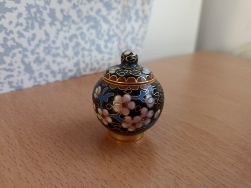 Boite cloisonnée émaillée - cloisonnée,