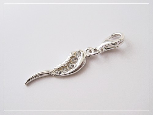 Pendentif charm aile argent - pendentif, en