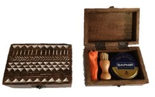 Coffret bois blanchi cirage - bois,