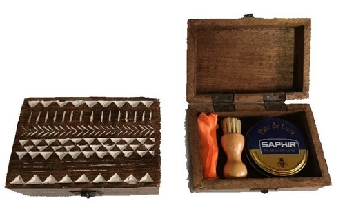 Coffret bois blanchi cirage - blanchi,