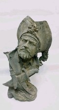 BUSTE PIRATE FONTE PATINE ZINC