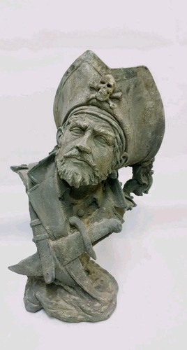 Buste pirate fonte patine - buste, zinc