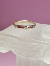Petite Bague Art Déco Or 18 Carats Diamants Et Rubis