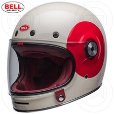 Casque Bell Bullitt TT Gloss Vintage Blanc/Oxblood Intégral Moto Blanc/Rouge