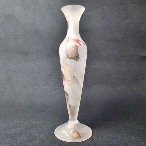 Vase verre dépoli givré - verre, –