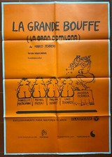 Affiche espagnole LA GRANDE BOUFFE Marcello Mastroianni MICHEL PICCOLI Reiser