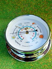 Barometre marin couleur Imex marine ,neuf, en laiton finition chromé