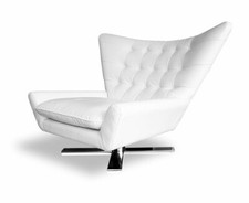 Pivotant Cuir Bergère Salon Fauteuil TV Cuir Véritable
