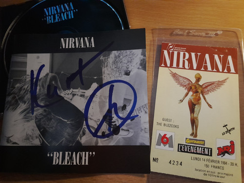 Nirvana autograph kurt cobain - nirvana,